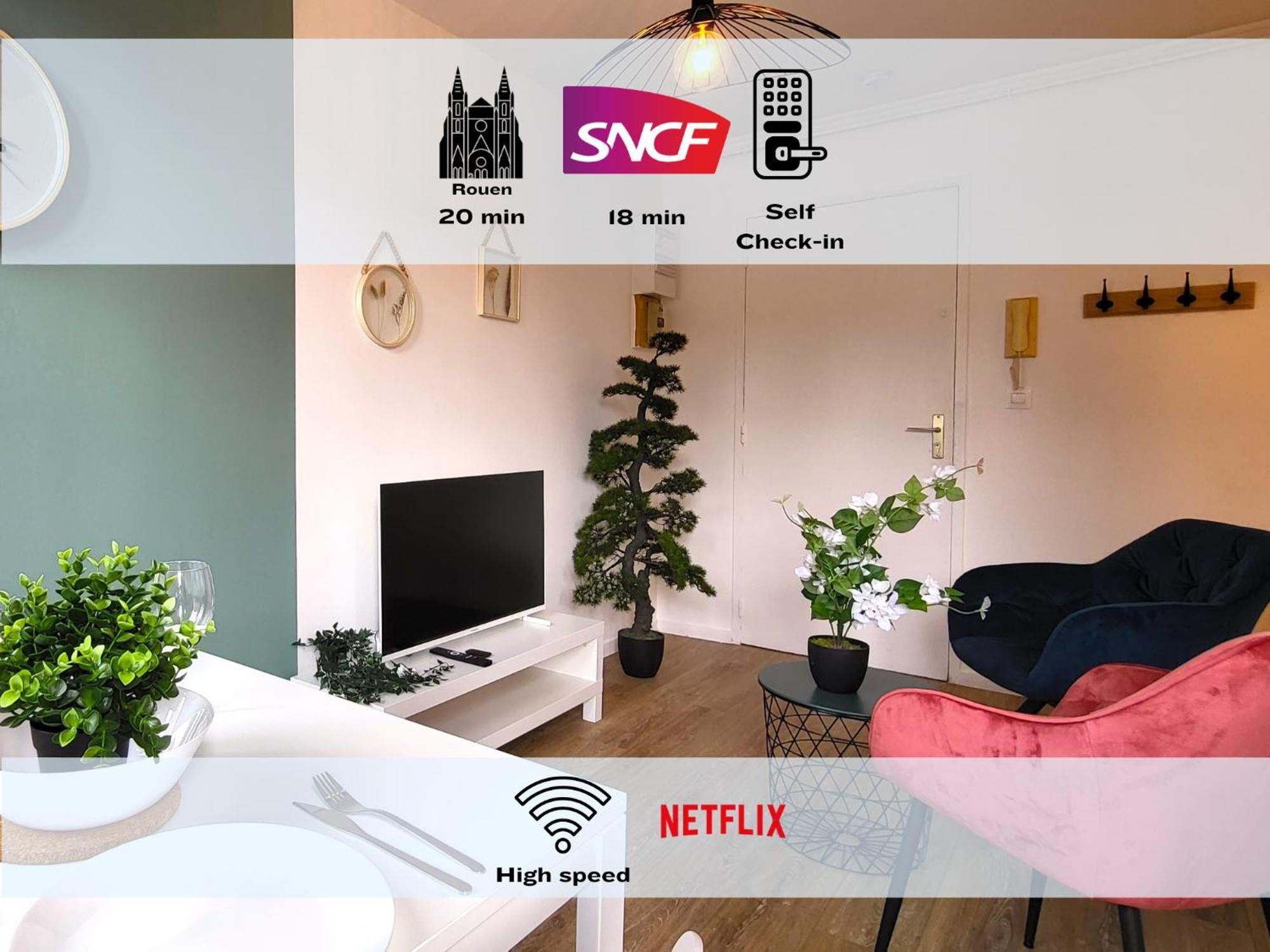 Apartament Oxygen - Lumineux Deux-Pieces A 20Min De Rouen Caudebec-les-Elbeuf Zewnętrze zdjęcie